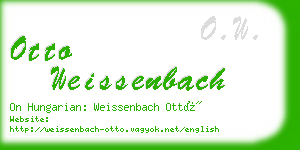 otto weissenbach business card